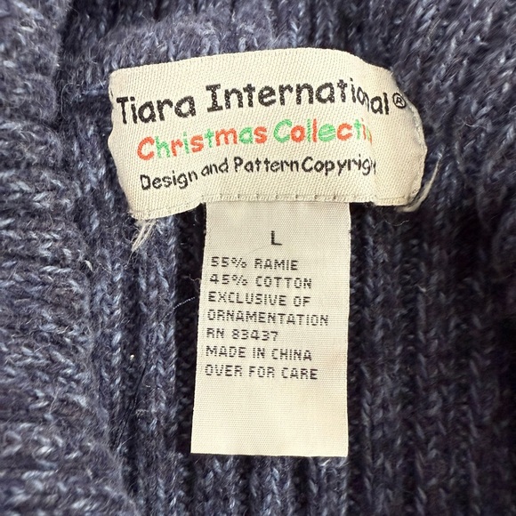 Vintage Tiara International Christmas Sweater sz L - Picture 6 of 8
